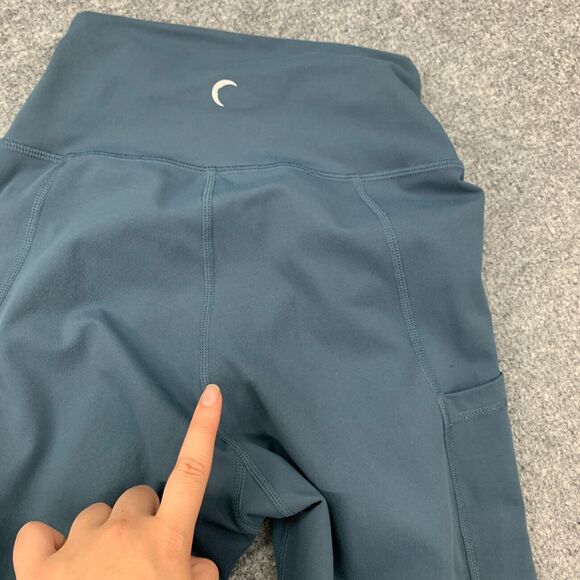 Zyia Active Hero Leggings Womens 4 Blue Slate Stretch Compression Side Pockets - Picture 9 of 13